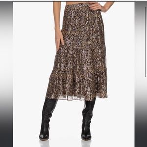 BA&SH metallic tiered mini skirt size 3 (large)